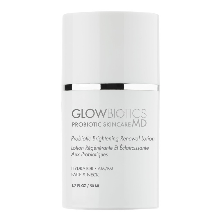 Glowbiotics Probiotic Brightening Renewal Lotion 1.7 fl oz  Lightweight Dark Spot Correcting Moisturizer with Hyaluronic Acid Niacinamide and Green