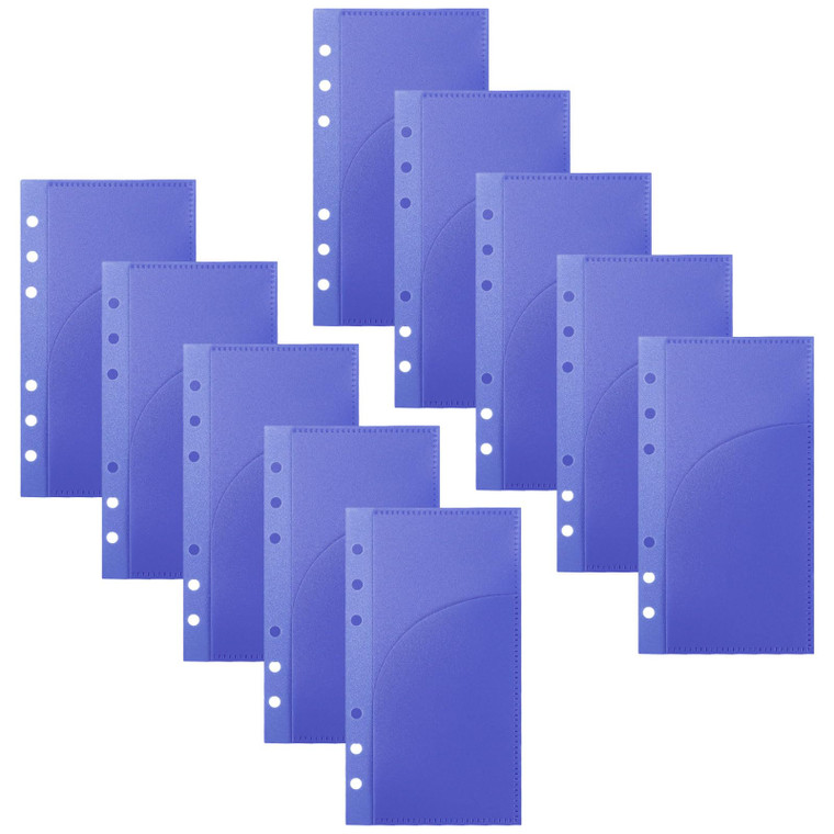 2 Sets 6 Tabs Cash Envelope with 2 Pockets, A6 Binder Dividers with Pockets 6 Tabs for Budgeting Binders Organizer (2 Set, 10 Dividers)