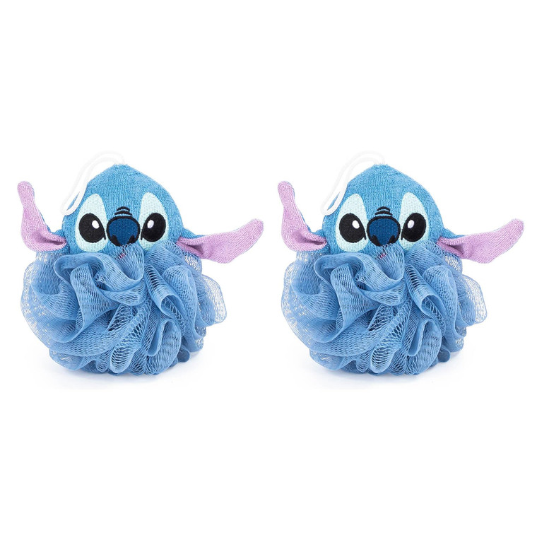 Jay Franco Disney Lilo & Stitch 2 Piece Loofah Set  Kids Bath & Shower Body Scrubber Sponge