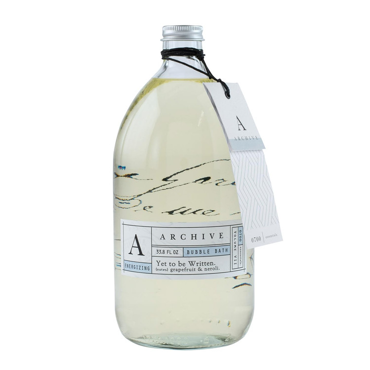 Archive Yet to be Written Bubble Bath for Adults, 33.8 fl. oz.  Grapefruit & Neroli Fragrance  Blend of Natural Oils, Refine Bath Bubbles for Women