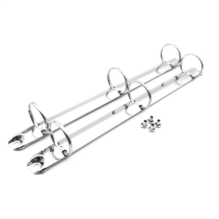 Shuokecrafts 2Pcs Metal Standard Letter Size Notebook 3-Ring Binder Mechanism Replacement Kit?3 O Rings,Loose Leaf Binding Spines Combs for Personal