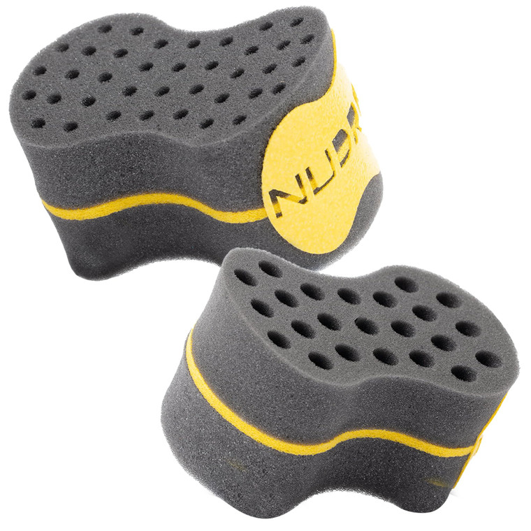 NuDred Hair Sponge for Black Men and Women, Hair Twisting Sponge, Barber Curling Care Tool for Afro, Dreads, Curls, Coils & Twists (Black, Double Sid