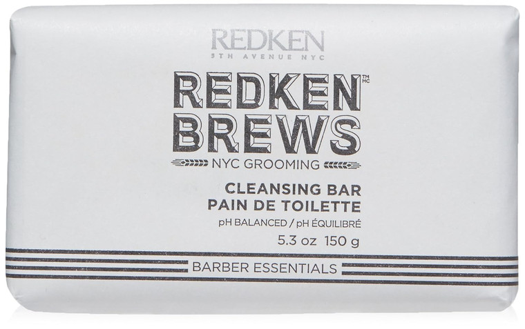 Redken Brews Men's Cleanse Bar - Multi-Purpose Bar Soap For Face and Body For All Men's Skin Types, Moisturizing & Deodorizing With Clean & Fresh Sce