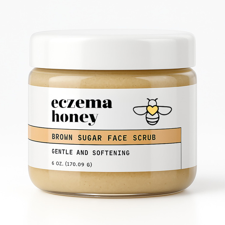ECZEMA HONEY Brown Sugar Face & Body Scrub - Bath Scrub for Dry Skin - Natural & Gentle Face Scrub Soothes Eczema - Body Care Products for Women & Me
