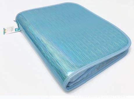 Pen+Gear 2" Zipper Binder, Blue Iridescent Design, 12" x 13"