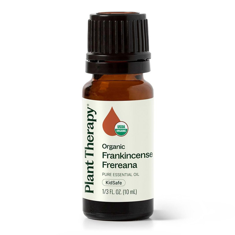 Plant Therapy Organic Frankincense Frereana Essential Oil 100% Pure, USDA Certified Organic, Undiluted, Natural Aromatherapy, Therapeutic Grade 10 mL