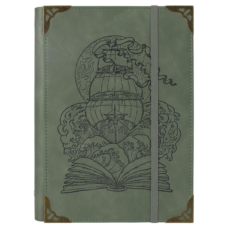 TIEFOSSI A5 Binder 6 Ring Notebook for Women Men, Hardcover PU Leather Journal, Compass Vintage Journal, College Ruled Notebooks for School, Planner,