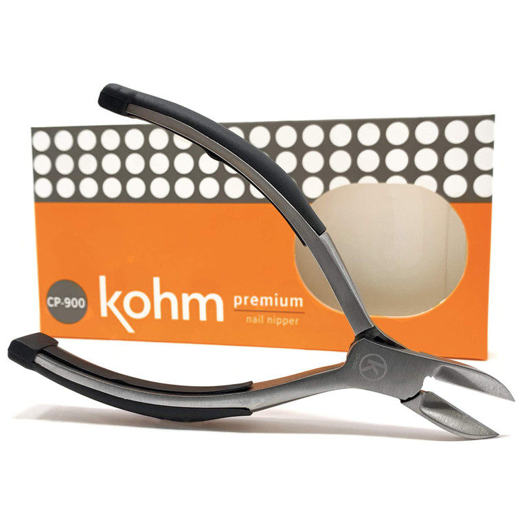 Kohm Toenail Clippers | Soft Rubber Handle for Easy Use & Precision Sharp Cutting | Thick, Fungal & Ingrown Nail Cutter for Men, Women, Seniors & Pet