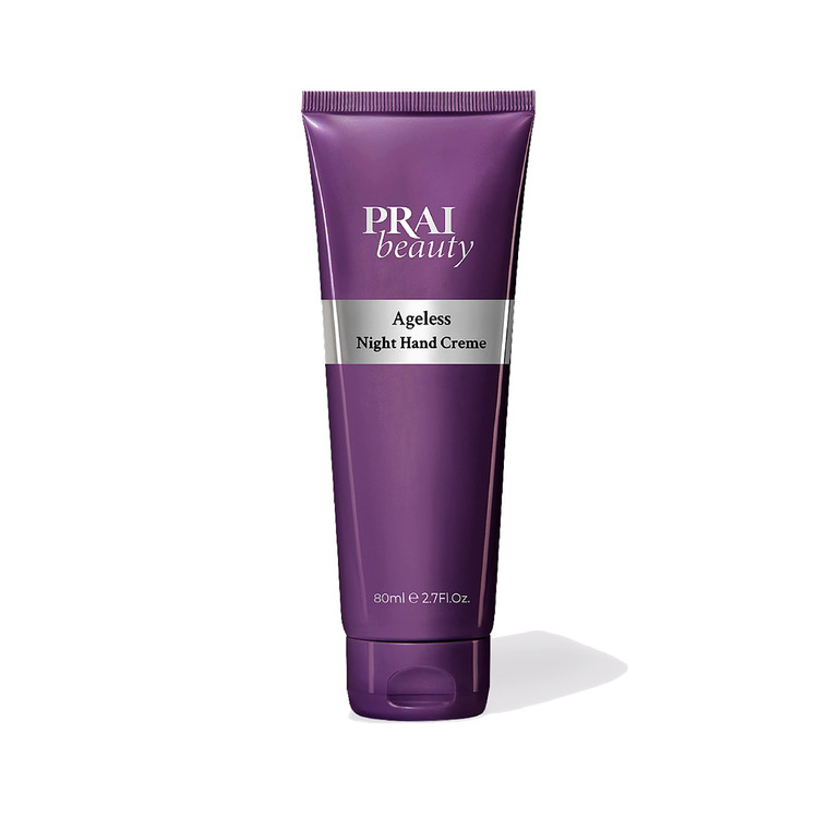 PRAI Beauty Ageless Night Hand Creme Anti-Aging and Nourishing Hand Cream, Hand Cream for Dry Cracked Hands, Paraben-Free, Vegan, Gluten-Free, 2.7 Fl