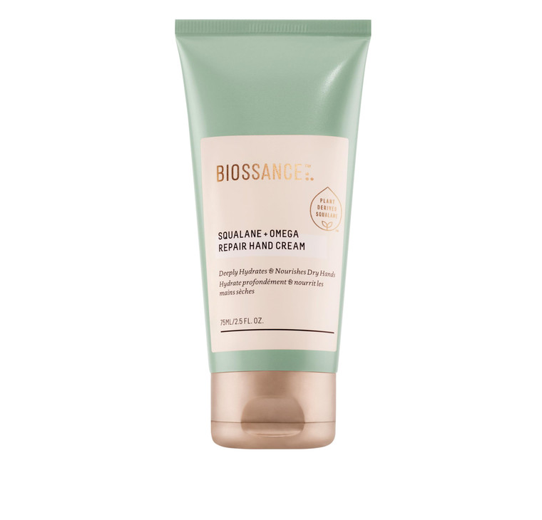 Biossance Squalane + Omega Repair Hand Cream  Deeply Moisturizes & Protects Dry Hands  Squalane, Omega-3,6,9, Vitamin E, Vegan Glycerin  Boosts Ra