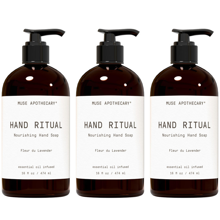 Muse Apothecary Hand Ritual - Aromatic and Nourishing Hand Soap, Infused with Natural Aromatherapy Essential Oils - USDA Certified Biobased - 16 oz,