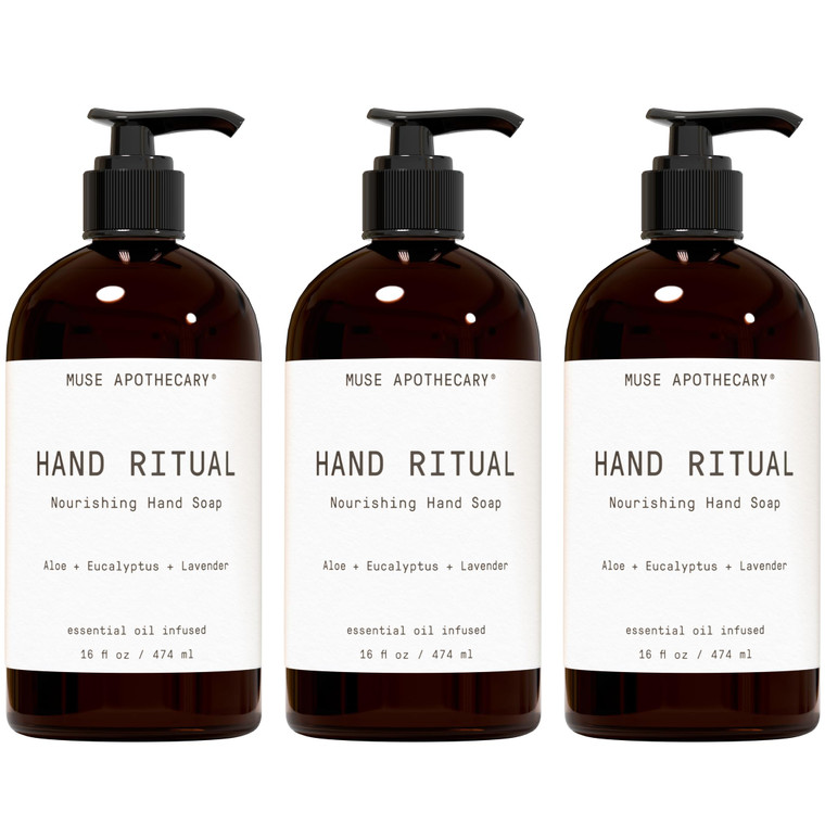 Muse Apothecary Hand Ritual - Aromatic and Nourishing Hand Soap, Infused with Natural Aromatherapy Essential Oils - USDA Certified Biobased - 16 oz,