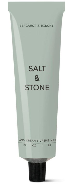 Salt & Stone Hand Cream for Women & Men | Bergamot & Hinoki | Hydrates, Nourishes & Softens Skin | Restores Dry Cracked Hands | Fast-Absorbing | Crue