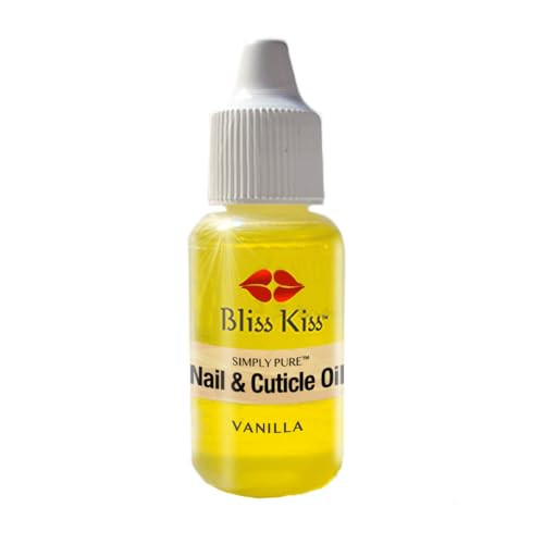 Bliss Kiss | Vanilla Fragrance | Nail Oil Cuticle Dropper w/Vitamin E & Jojoba?Nail Strengthener Nail Growth Serum for Brittle Peeling Breaking Thin