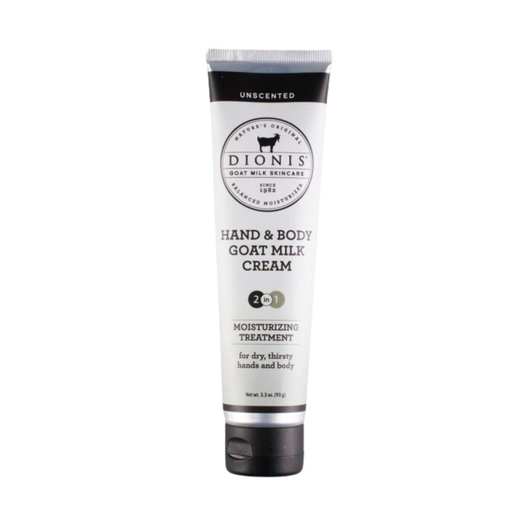 Dionis Goat Milk Hand & Body Cream Unscented 3.3oz (Pack of 1)