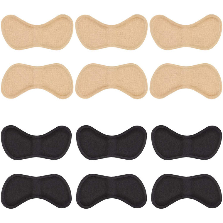 6 Pairs Heel Stickers Liner Cushion Pads for Loose Shoes Self-adhesive Shoe Filler Prevent Heel Slipping, Rubbing, Blisters, Foot Pain, and Improve S