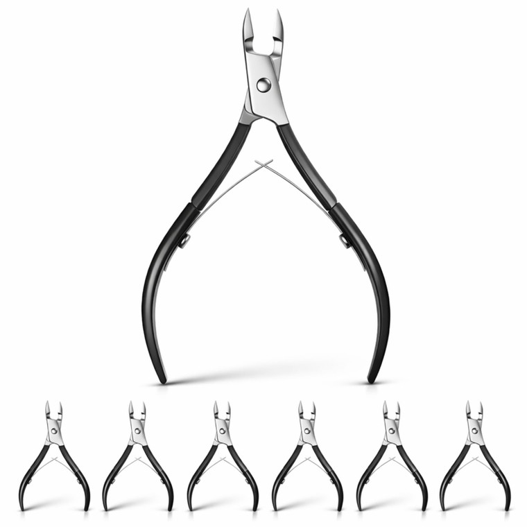 8 Pieces Cuticle Trimmer Stainless Steel Cuticle Nippers Pointed Blade Dead Skin Cutter Clipper Remover Scissors Manicure Tools for Fingernails and T
