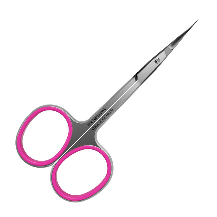 Staleks Professional Cuticle Scissors  Manicure Scissors, Stainless Steel, Extra Fine Curved Blades Smart 40 Type 3 SS-40/3