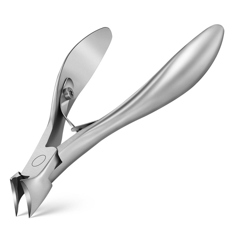FERYES Toenail Clippers for Ingrown,Thick Toenails, 4R13 Stainless Steel Large Handle Fingernail Clipper,Nail Clipper - Silver
