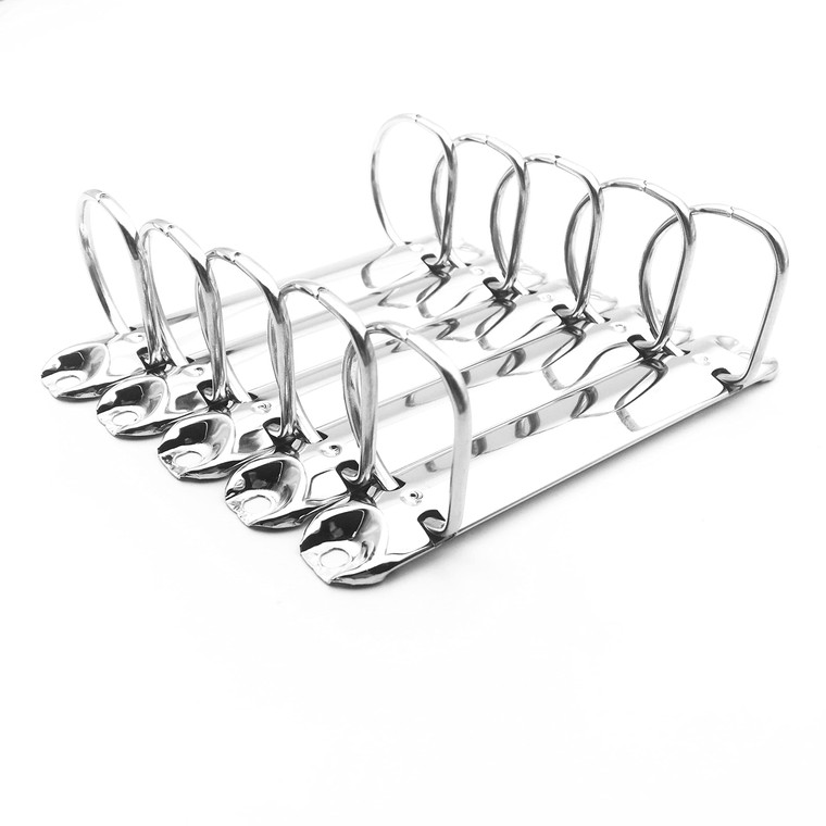 Shuokecrafts 5Pack 2-Ring Binder Mechanism Spines for Top-Binding, 2 D-Rings, 20mm Base Width, Pack of 5 (30mm)