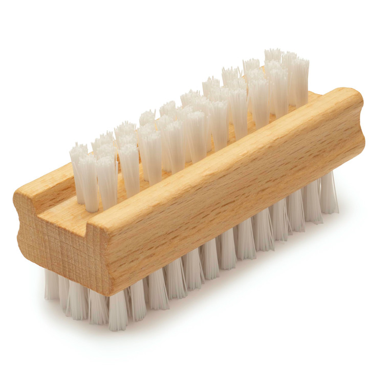 Konex Non-Slip Wooden Two-sided Hand and Nail Brush. Fingernail Brush for Nail Cleaning and Scrubbing. Heavy duty Stiff Nail Brush for Travel. Mechan