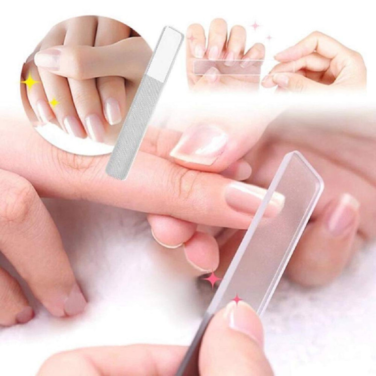 Premium Crystal Polish Glass Nail Files Manicure Set, Upgrade Nail Buffers, Nano Glass Nail Shiner, Professional Pedicure Files - Best Glass Nail Fil