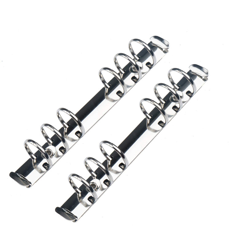 Moterm 2 Pieces 6-Hole Ring Binder Mechanisms Replacement Kit for Binder Planners (Personal Size, Rose Gold Color, 25mm)