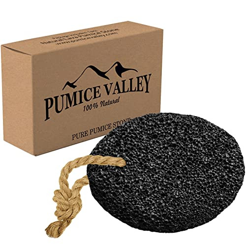 Pumice Stone - Natural Earth Lava Black - Callus/Corn Remover for Feet Heels and Palm - Pedicure Exfoliation Tool - Dry Dead Skin Scrubber - Health F