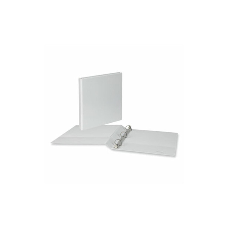 Universal Slant D-Ring View Binder, 3 Rings, 1" Capacity, 11 x 8.5, White, 12/Carton