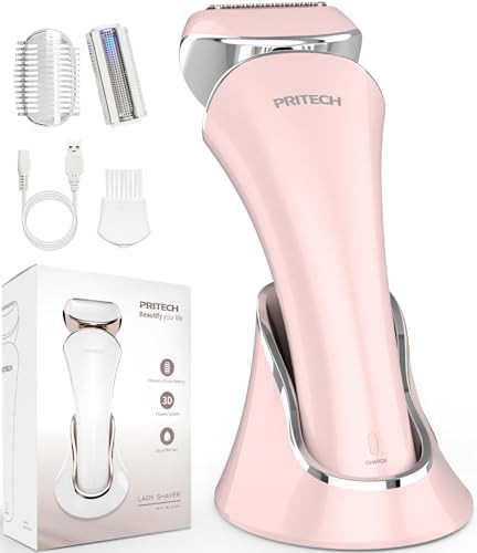 Electric Razor for Women Rechargeable Wet Dry Electric Shaver for Women, Waterproof Lady Shaver for Legs Arm Underarm Bikini Public Body Razor with O