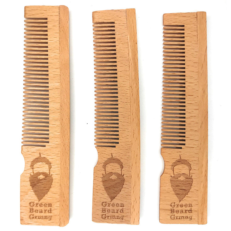 Naturally Normal Bamboo Pocket Comb (3-Pack)  Sustainable Wood Combs that Plant Trees by Green Beard Grmng