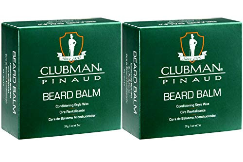 Clubman Pinaud Beard Balm  Nourishing & Conditioning Beard Balm for Men, Strong Hold, 2 oz, 2 Pack