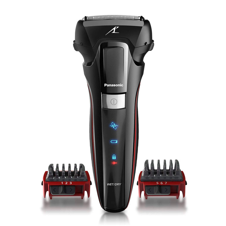 Panasonic Hybrid Wet Dry Shaver, Trimmer & Detailer with Two Adjustable Trim Attachments, Pop-up Precision Detail Trimmer & Shave Sensor Technology,
