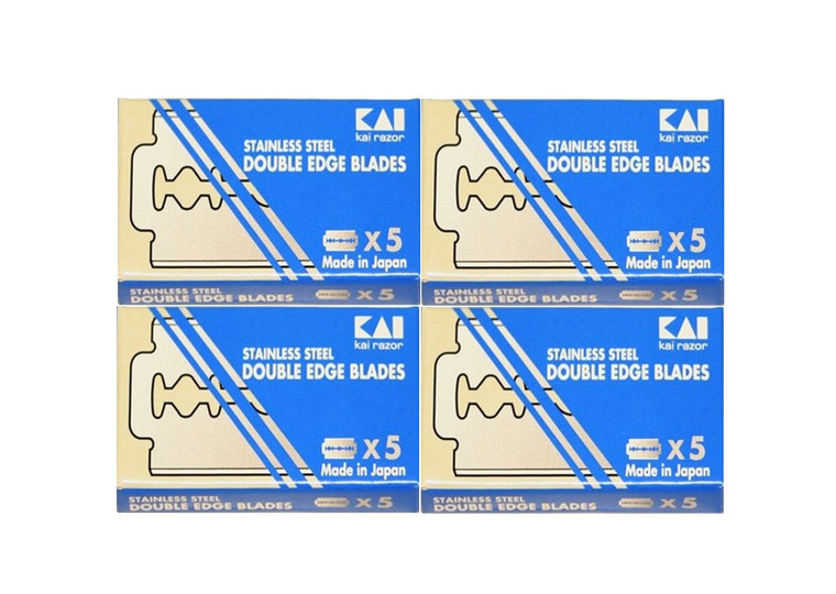 20 Kai Stainless Steel Double Edge Razor Blades