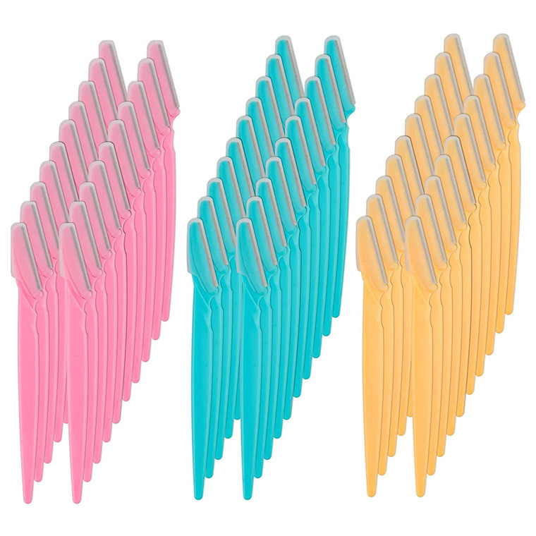 Eyebrow Razor 62 Pcs Multipurpose Exfoliating Dermaplaning Tool Trimming and Shaving Grooming for Face and Eyebrow Shaper for Women and Man Mooerca