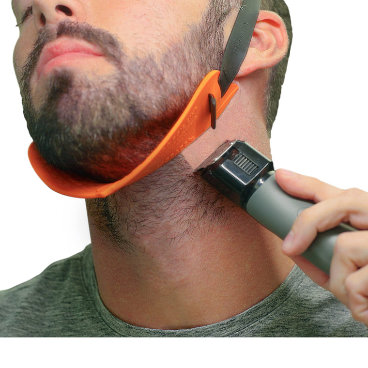 Quality Time Beard Neckline Shaper Guide; Hands-Free, Durable, the Original Premimum Adjustable, Beard Template, Do-it-yourself Neck Haircut Tool, Be