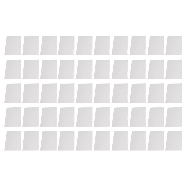 WGFOIP 50Pcs Sheet Protector, 20-Hole Design Front View PP Plastic Binder Sleeves, A5 Document Protectors for Presentation Notebook Report Binder