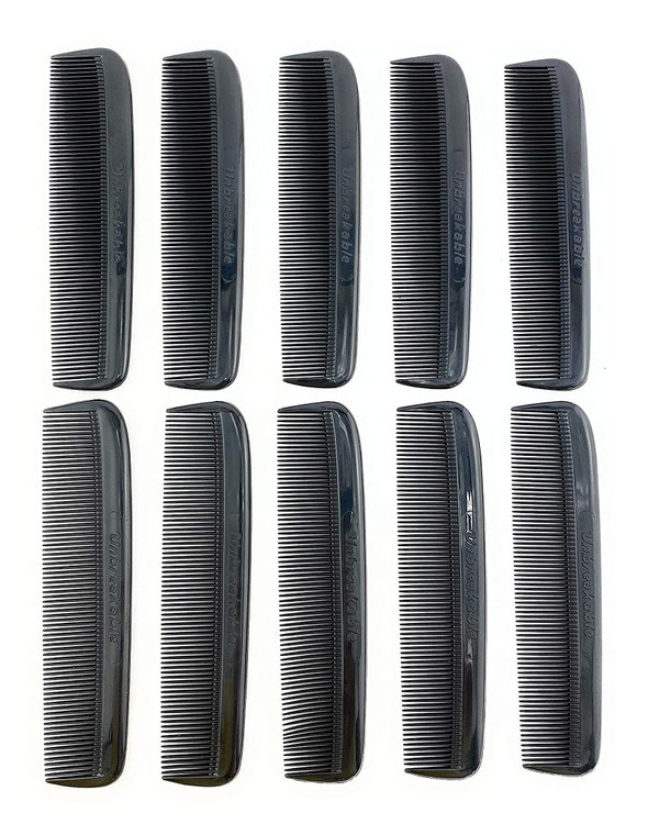 G.B.S Stylish Black Combs 5.07-inch Styling Essentials Comb Includes 10 Plastic Hair Combs Fine, All Fine Combs for Women, Men Grooming, Mustache Bea