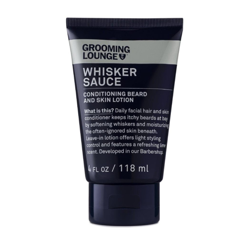 Grooming Lounge Whisker Sauce Beard Conditioner - Conditioning Beard and Skin Lotion - Eliminates Itching and Flaking - Enables Easy Combing and Styl