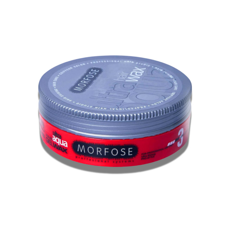 Morfose Ultra Aqua Hair Gel Wax with Shiny and Strong Flexible 3 Hold, Manage Flyaways, Braids, and Curls, Hair Styling for Women and Men, Strawberry