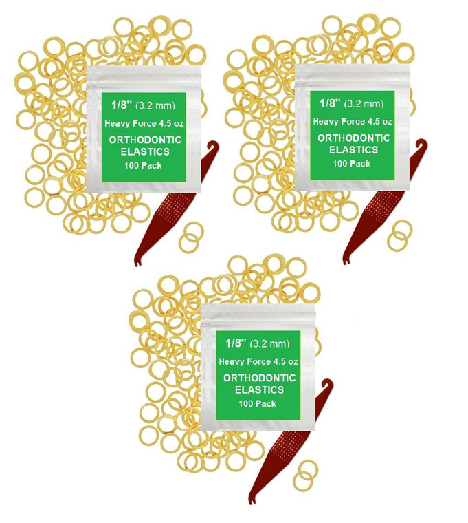 Orthodontic Rubber Bands for Braces - Premium Quality Elastic Teeth Rubber Bands for Braces, Fix Tooth Gaps, Dreadlocks, Includes Free Elastic Placer