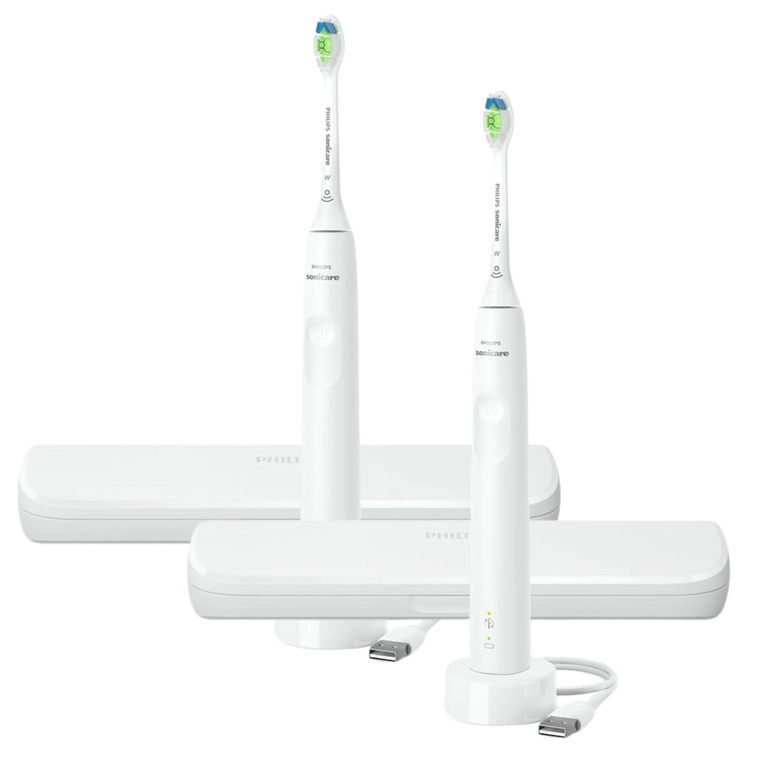 Philips Sonicare Electric Toothbrush with DiamondClean Brush Head 2-Pack Bundle, Rechargeable Electric Tooth Brush with Pressure Sensor, Sonic Electr