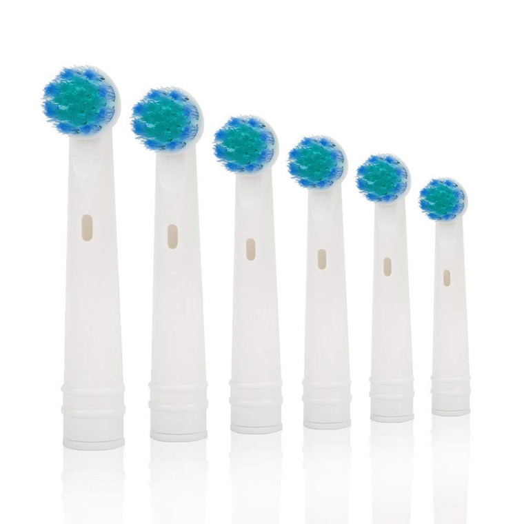 Voom Sonic Oral B Compatible Replacement Brush Heads Advanced Bristle Technology Soft Dupont Nylon Bristles Oral Care - Pack of 6, Whitepack of 6, VM