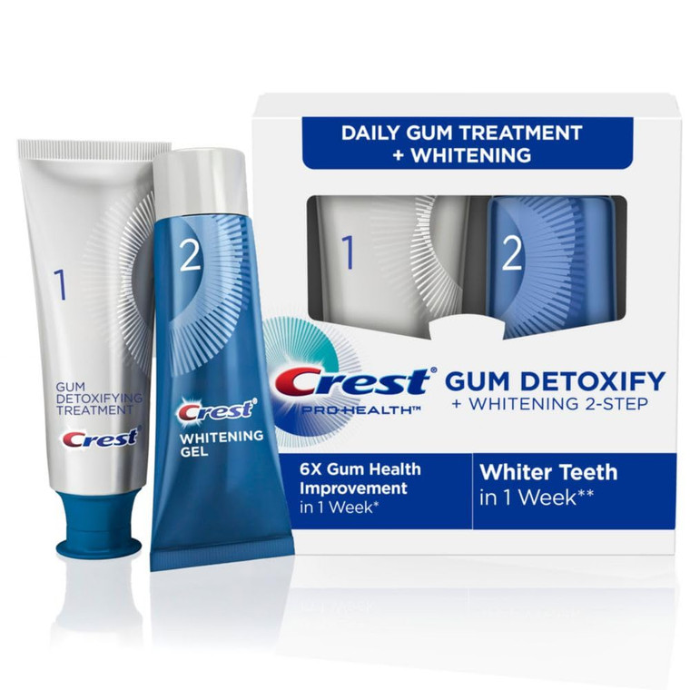 Crest Pro-Health Gum Detoxify + Whitening Two- Step Toothpaste, 4.0 and 2.3 oz
