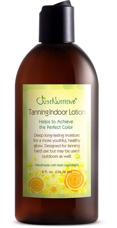 Just Nutritive Indoor Tanning Lotion | Natural Tanning Bed Moisturizer to Accelerate, Extend & Maintain Tan | With Aloe, Coffee, Papaya & Vitamin E |