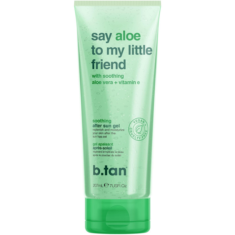 B.TAN Aloe Vera Gel Face & Body | Say Aloe To My Little Friend - Hydrating, Soothing After Sun Lotion Aloe Gel, Vitamin E, Pure Sun Burn Skin Relief,