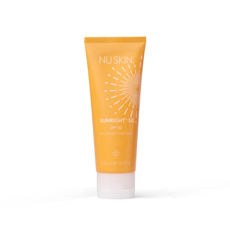 Nu Skin Sunright® Face & Body Sunscreen SPF 50 | Broad-Spectrum UVA/UVB Protection | Non-Greasy & Water-Resistant Formula | Antioxidant-Infused | 3.4