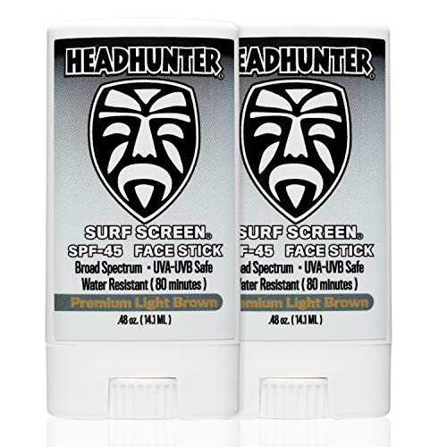 Headhunter Sunscreen Face Stick SPF 45, Waterproof Surf Sunblock for Waterman, Water-Resistant Facial Sunscreen for Ultra-Sport Protection and Solar