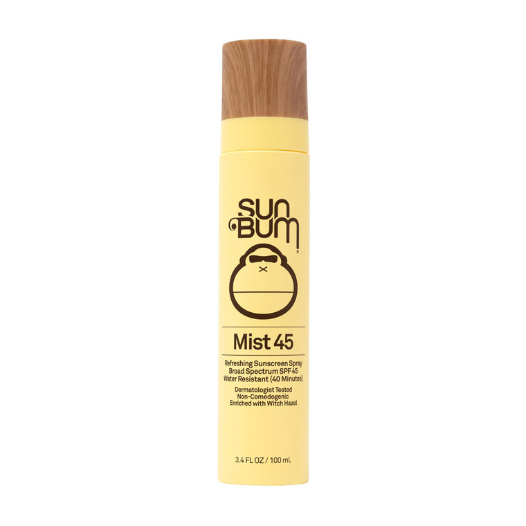 Sun Bum Original SPF 45 Sunscreen Mist - Broad Spectrum Moisturizing Facial Sunscreen Spray with Vitamin E - Hawaii 104 Act Compliant (Made without O