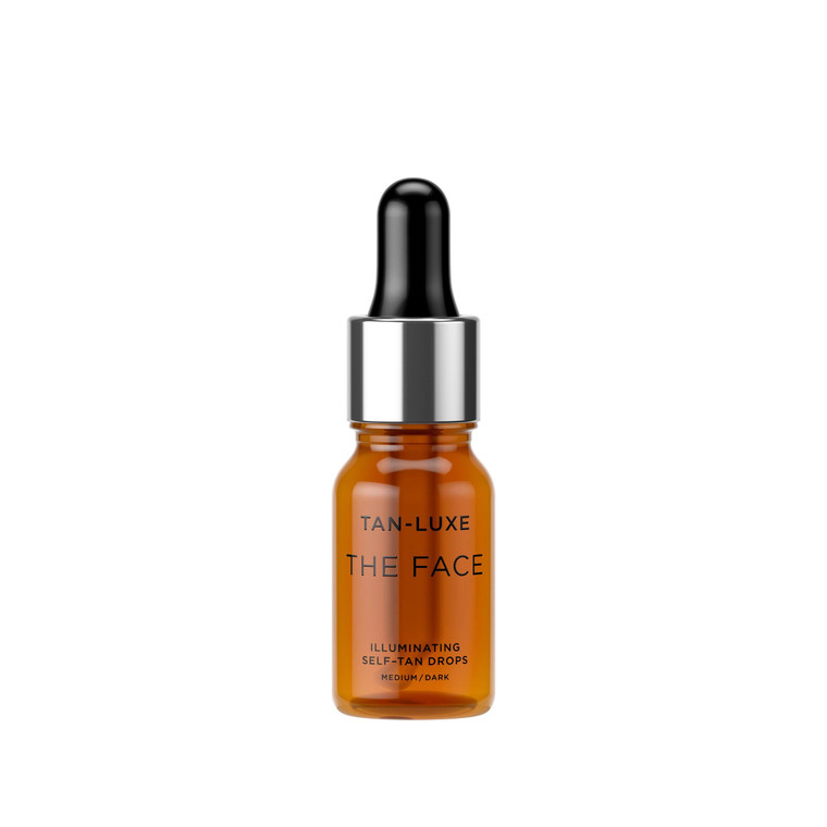 Tan-Luxe The Face, Illuminating Self Tan Drops, Custom Face Tanner for a Natural Looking Glow, Skincare Benefits, Mix with Moisturizer or Serum, Crue